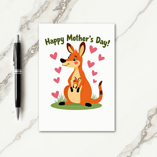 Striped Tail Mom And Baby Card