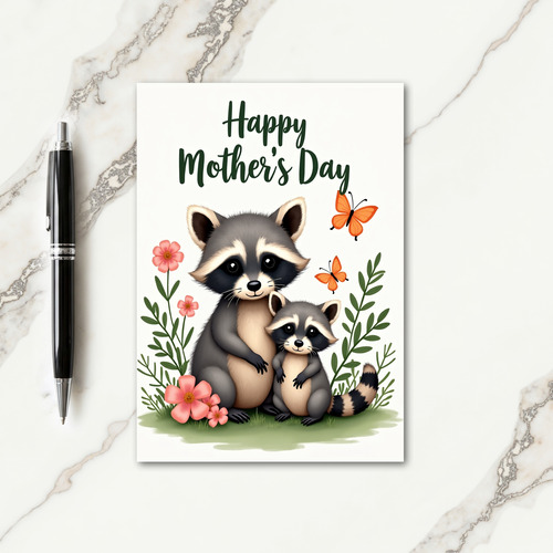 Striped Tails Family Card