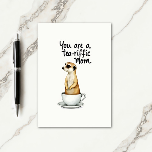 Striped Tea Riffic Mom Card
