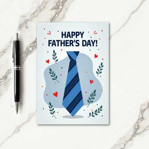 Striped Tie Fathers Day Card