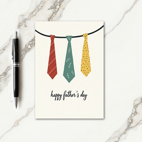 Striped Ties Fathers Day Card