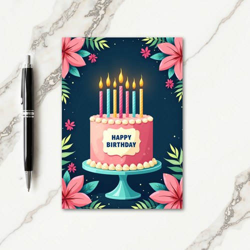 Striped Tropical Foliage Card
