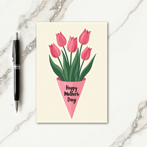 Striped Tulip Bouquet Card