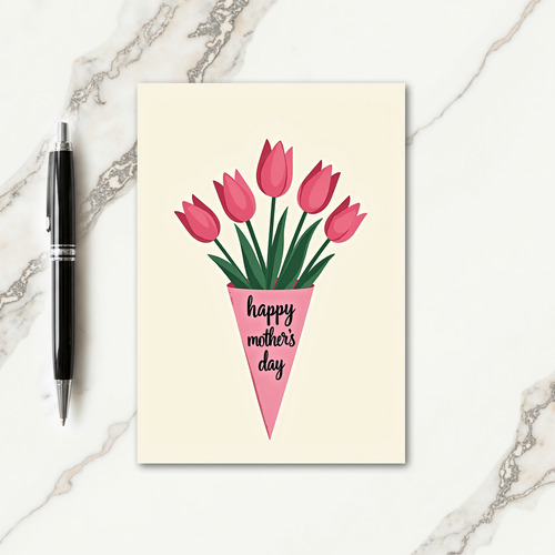 Striped Tulip Mothers Day Gift Card