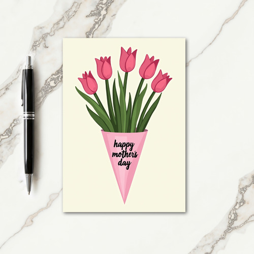 Striped Tulips Mothers Card