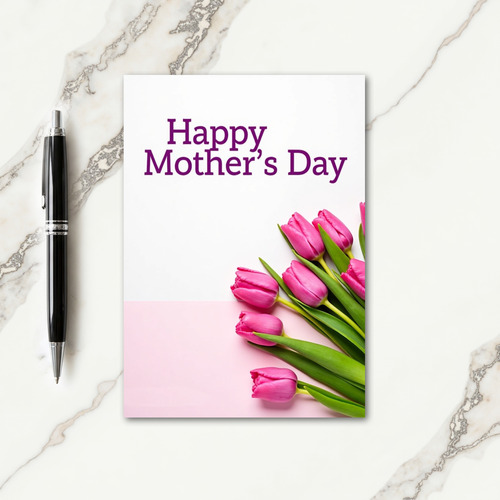 Striped Tulips Mothers Day Card