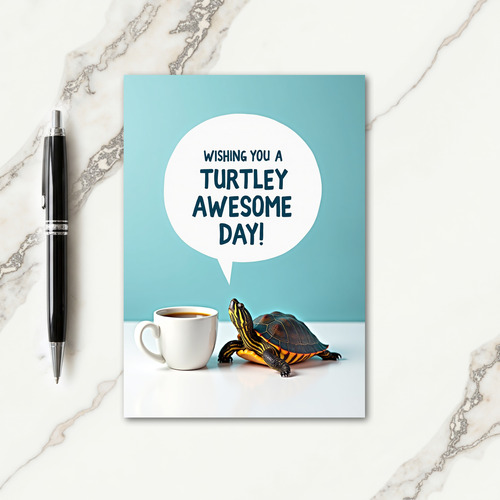 Striped Turtle Fathers Day Card