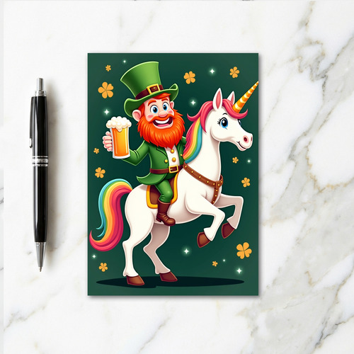 Striped Unicorn Fun Card