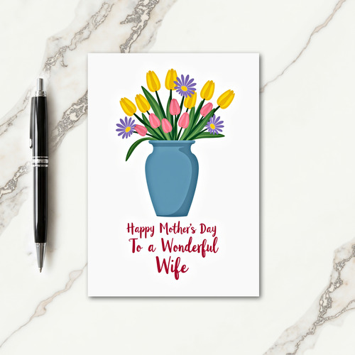 Striped Vase Affection Card