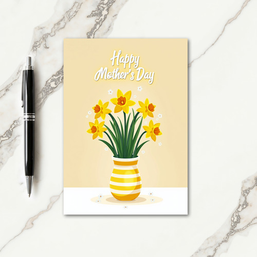 Striped Vase Flower Card