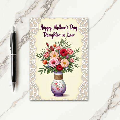 Striped Vase Flower Power Card