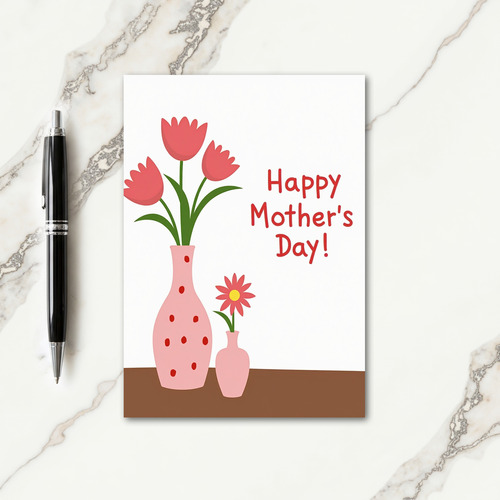 Striped Vase Heartfelt Card