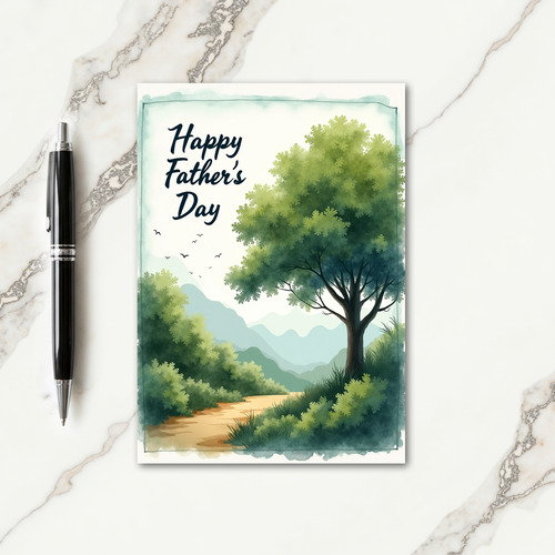 Striped Verdant Vista Day Card