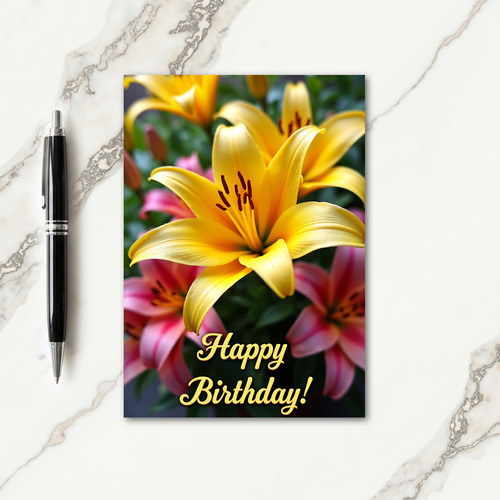 Striped Vibrant Bloom Card