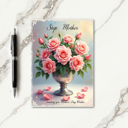 Striped Vintage Floral Card