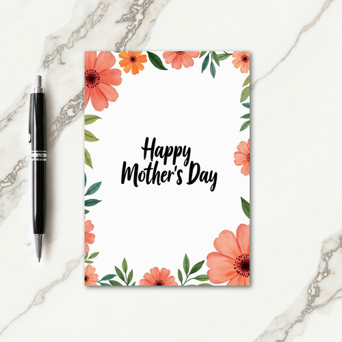 Striped Warm Botanical Card