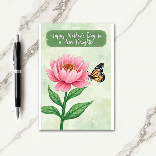 Striped Warm Wishes Flower Card
