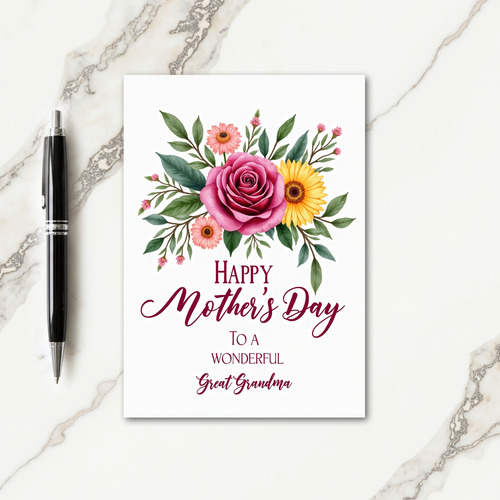 Striped Watercolor Grandma Card