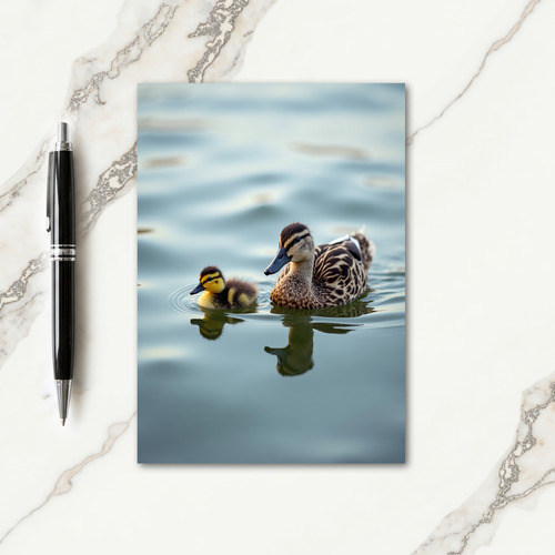 Striped Waterfowl Scene Card