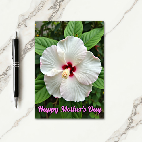 Striped White Blossom Card