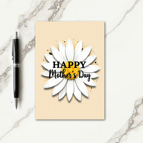 Striped White Blossom Wishes Card