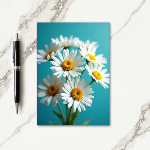 Striped White Petal Photo Card
