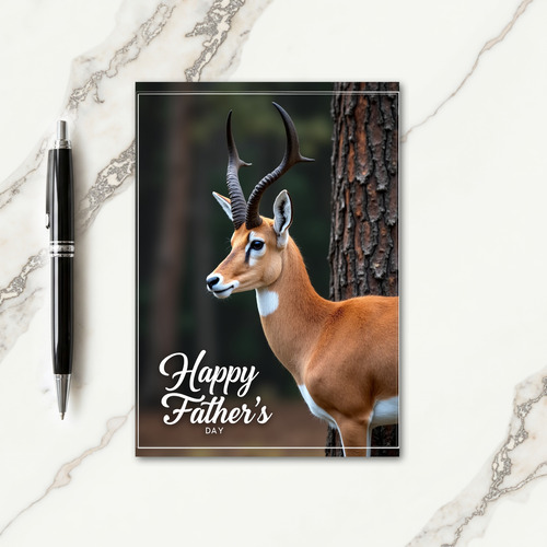 Striped Wild Ruminant Fathers Day Card