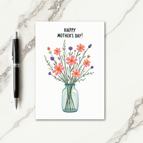 Striped Wildflower Affection Card