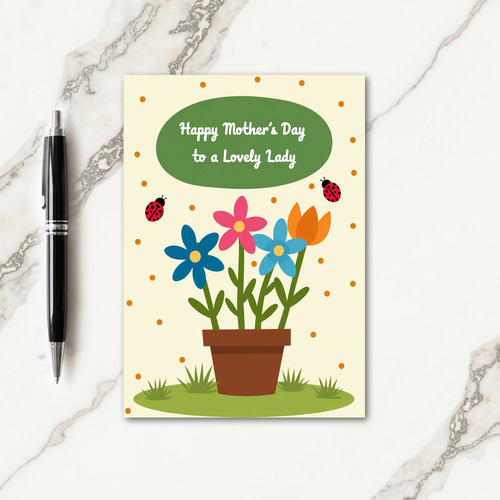 Striped Winged Insects Happy Card