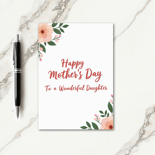 Striped Wonderful Daughter Day Card