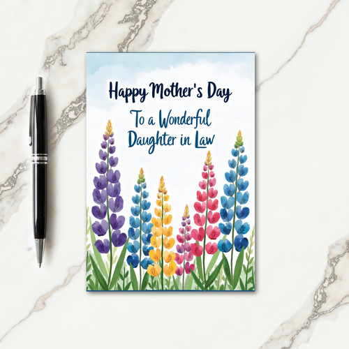 Striped Wonderful Daughter In Law Card