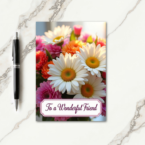 Striped Wonderful Friend Card