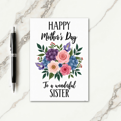 Striped Wonderful Sister Card