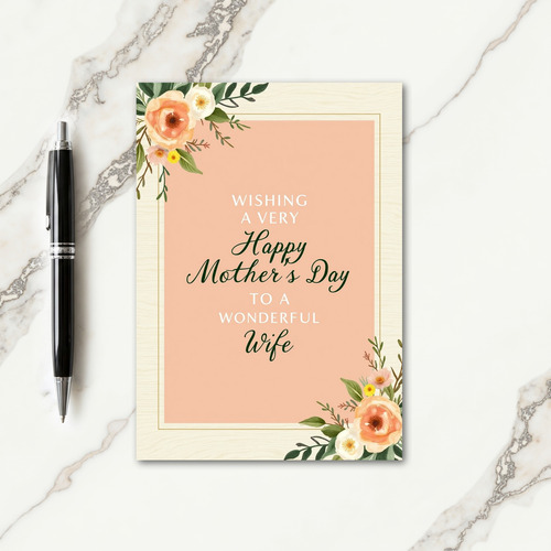 Striped Wonderful Wife Card