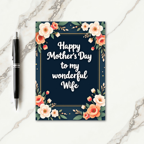 Striped Wonderful Wifes Day Card