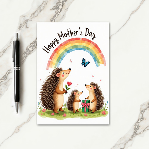 Striped Woodland Family Card