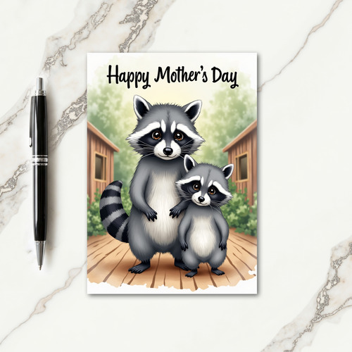 Striped Woodland Happy Mothers Day Card