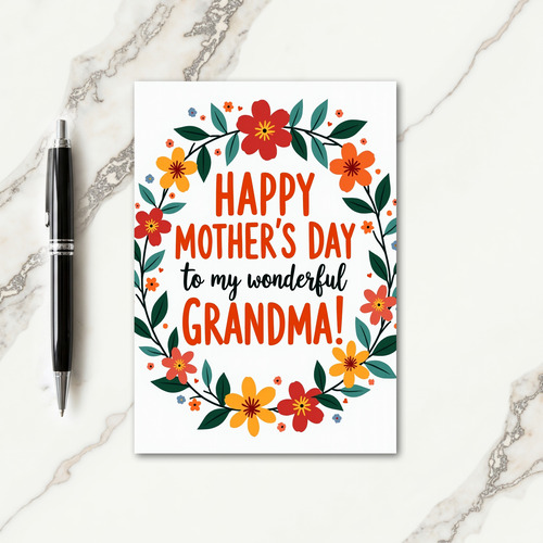 Striped Wreath Affection Card