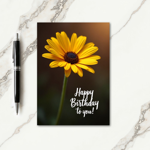Striped Yellow Bloom Card