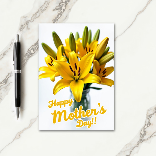 Striped Yellow Blossom Card