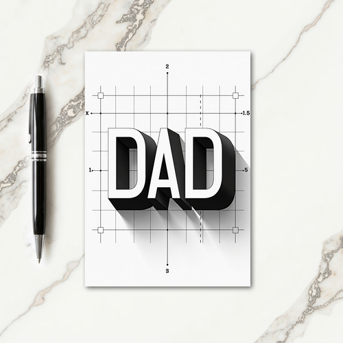 Strong Fathers Day Block Card