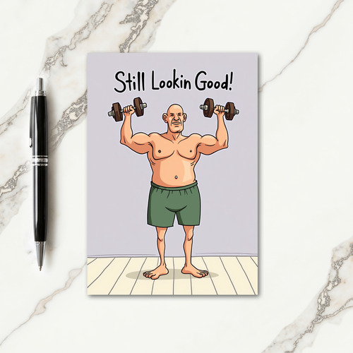 Strong Fathers Day Figure Card