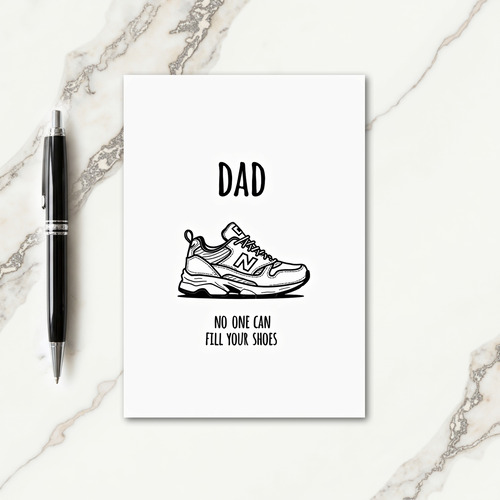 Strong Fathers Day Shoe Card
