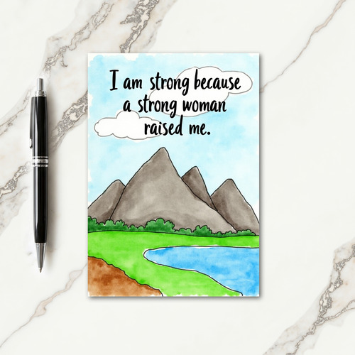 Strong Woman Mothers Day Card