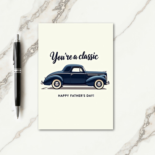 Stylish Auto Fathers Day Card