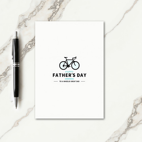 Stylish Bicycle Fathers Day Card