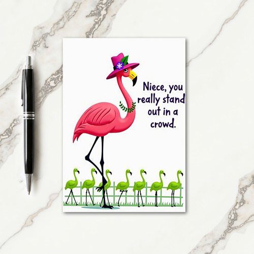 Stylish Bird Niece Mothers Day Card