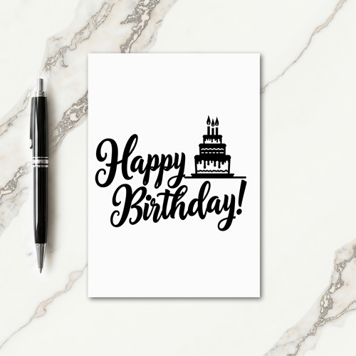 Stylish Cake Birthday Card