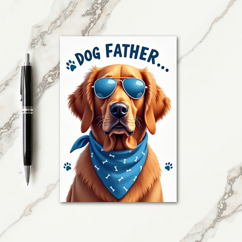 Stylish Canine Father Card