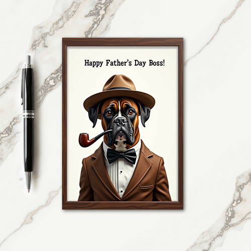 Stylish Canine Fathers Day Card